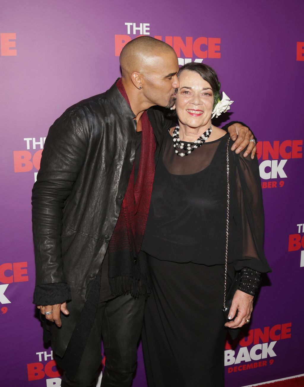 Shemar Moore and his mother Marilyn Wilson at the Premiere Of