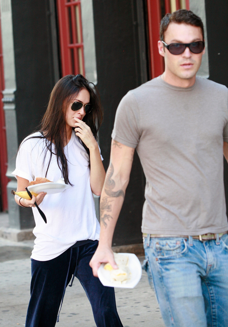   मेगन फॉक्स और ब्रायन ऑस्टिन ग्रीन 13 अगस्त 2007 को न्यूयॉर्क शहर में देखे गए | स्रोत: गेटी इमेजेज