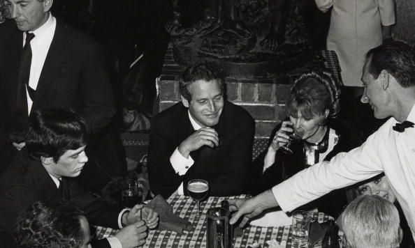 Scott Newman, Paul Newman, Joanne Woodward and guests at Unicorn Theatre for the opening of 