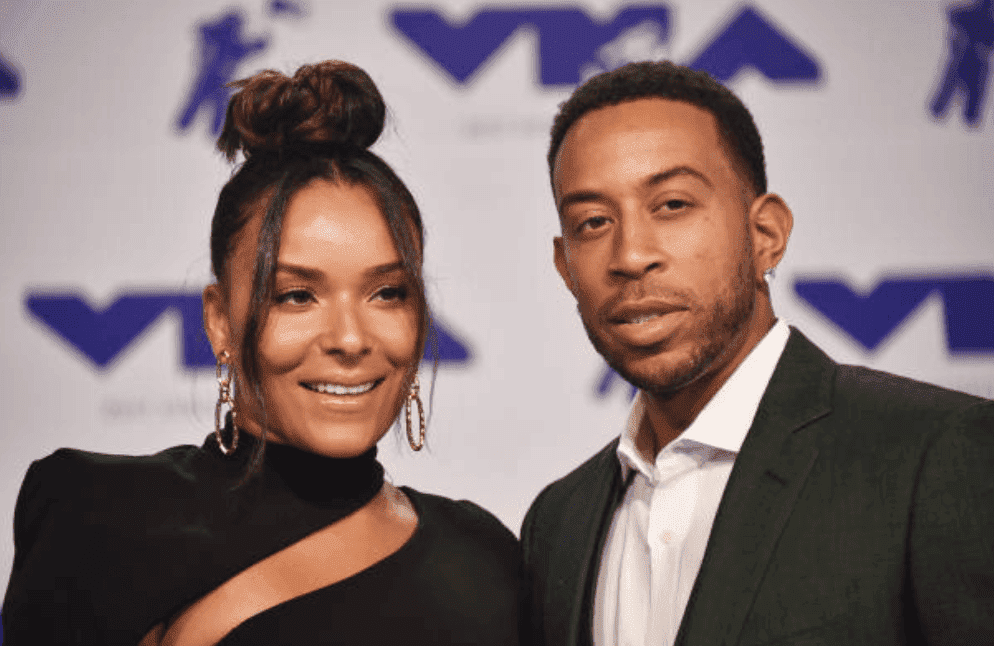 Ludacris and his wife, Eudoxie Mbouguiengue arrive on the red carpet at the 2017 MTV Video Music Awards, on August 27, 2017, in Inglewood, California | Source: C Flanigan/Getty Images
