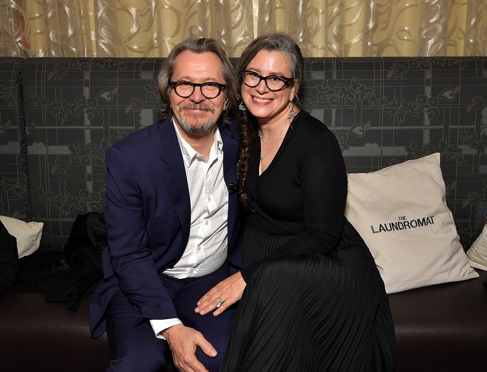 Gary Oldman and fifth wife Gisele Schmidt attending the North American Premiere of 