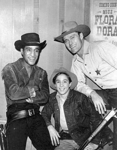Sammy Davis, Jr., Johnny Crawford, and Chuck Connors - still from 